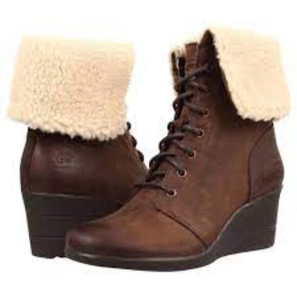 UGG Zea Leather Women Boots Size 9 - Picture 2 of 9